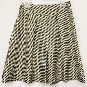 Banana Republic Olive Green Pleated Silk Skirt